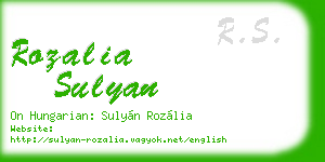 rozalia sulyan business card