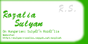 rozalia sulyan business card